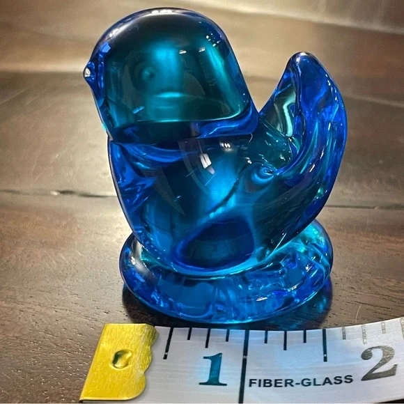 Signed 2001 Vintage Cobalt Glass Blue Bird of Happiness Baby Sparrow Song
Bird - Picture 7 of 9